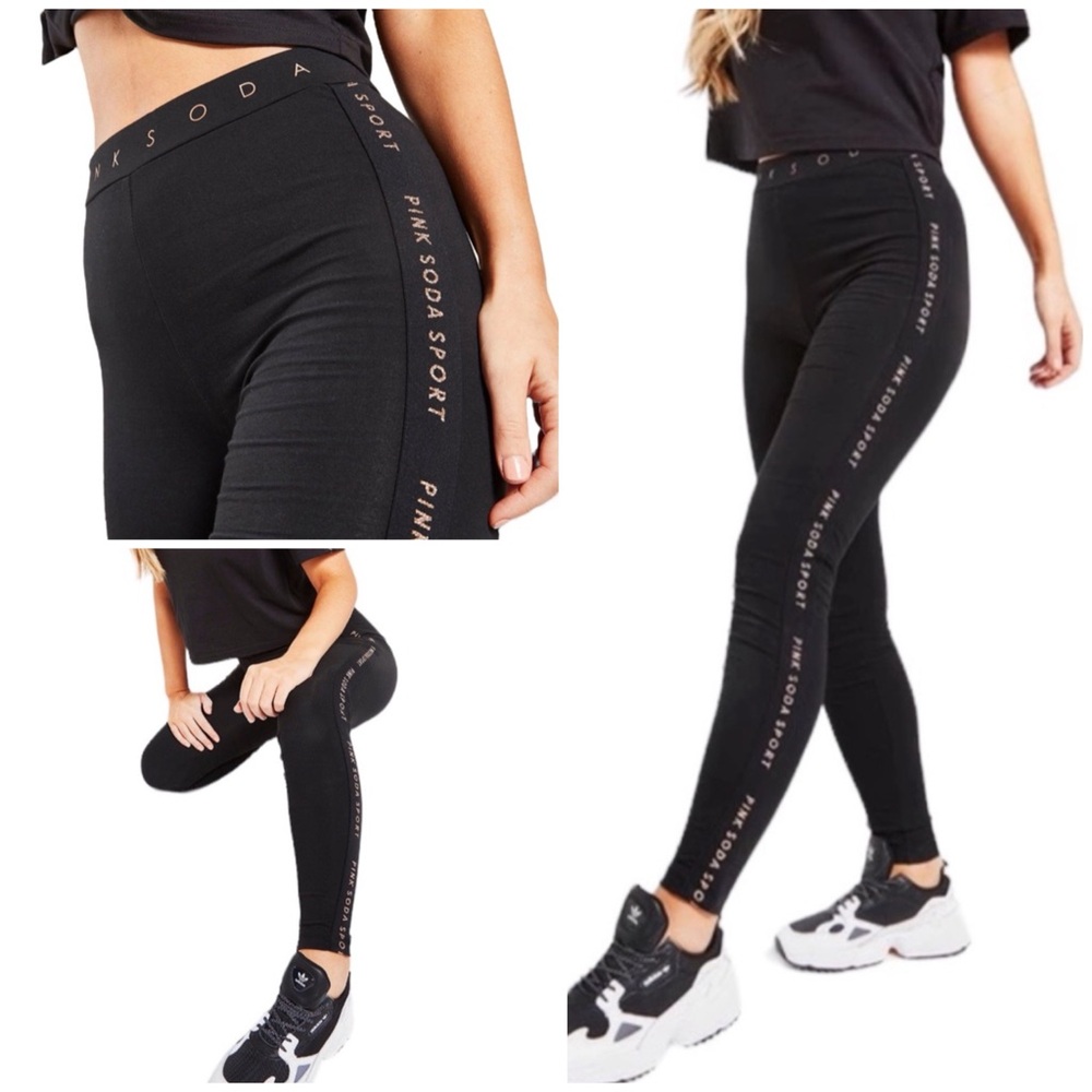 Pink Soda Sport leggings Lurex Tape